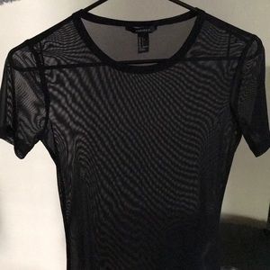 Sheer short sleeve bodysuit